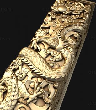 3D model Chinese dragon on a pole (STL)
